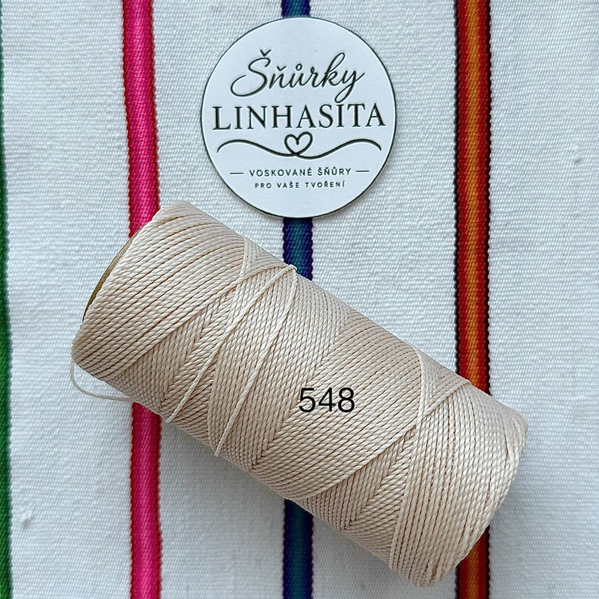 Linhasita 1 mm 548 celá cívka (světlá béžová)
