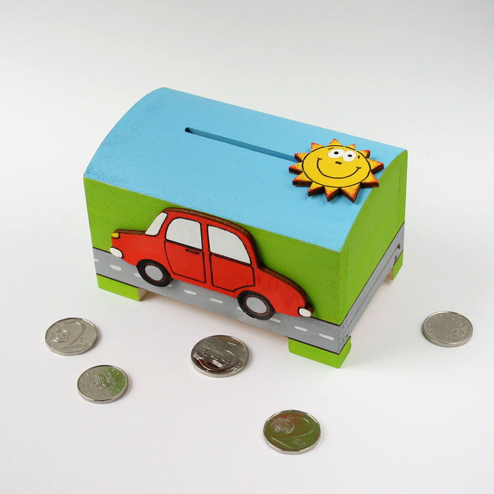 Pokladnička s autem