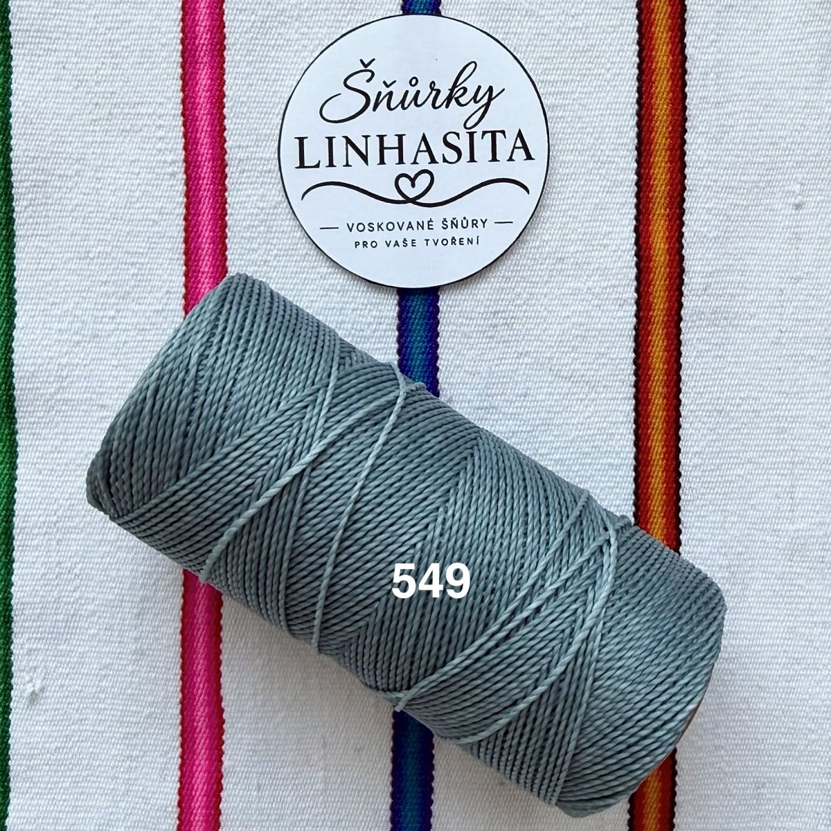 Linhasita 1 mm 549 celá cívka (tmavá tyrkysová)