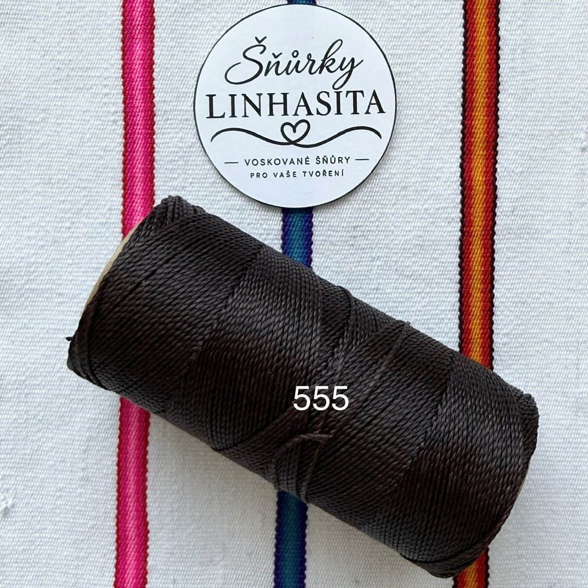 Linhasita 1 mm 555 celá cívka (nejtmavší hnědá)