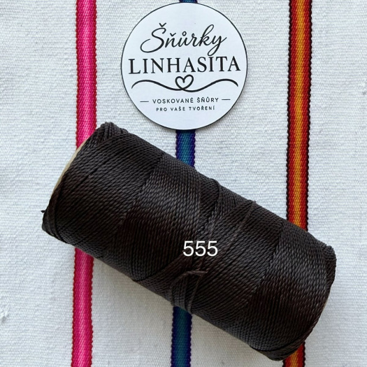 Linhasita 1 mm 555 celá cívka (nejtmavší hnědá)