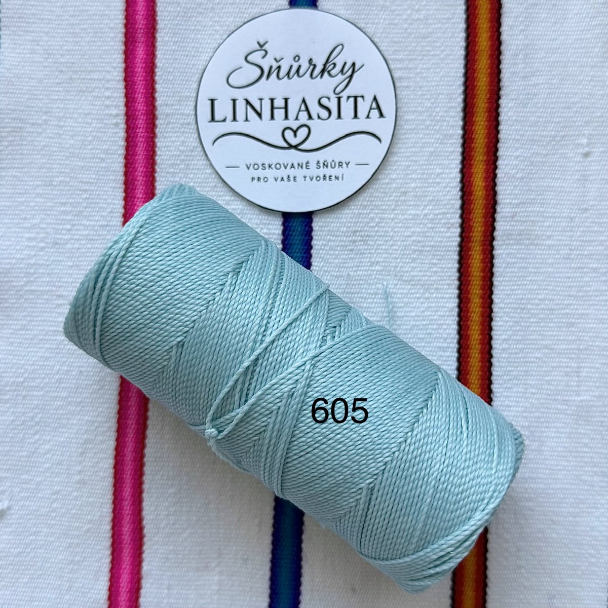 Linhasita 1 mm 605 celá cívka (světlá tyrkysová)