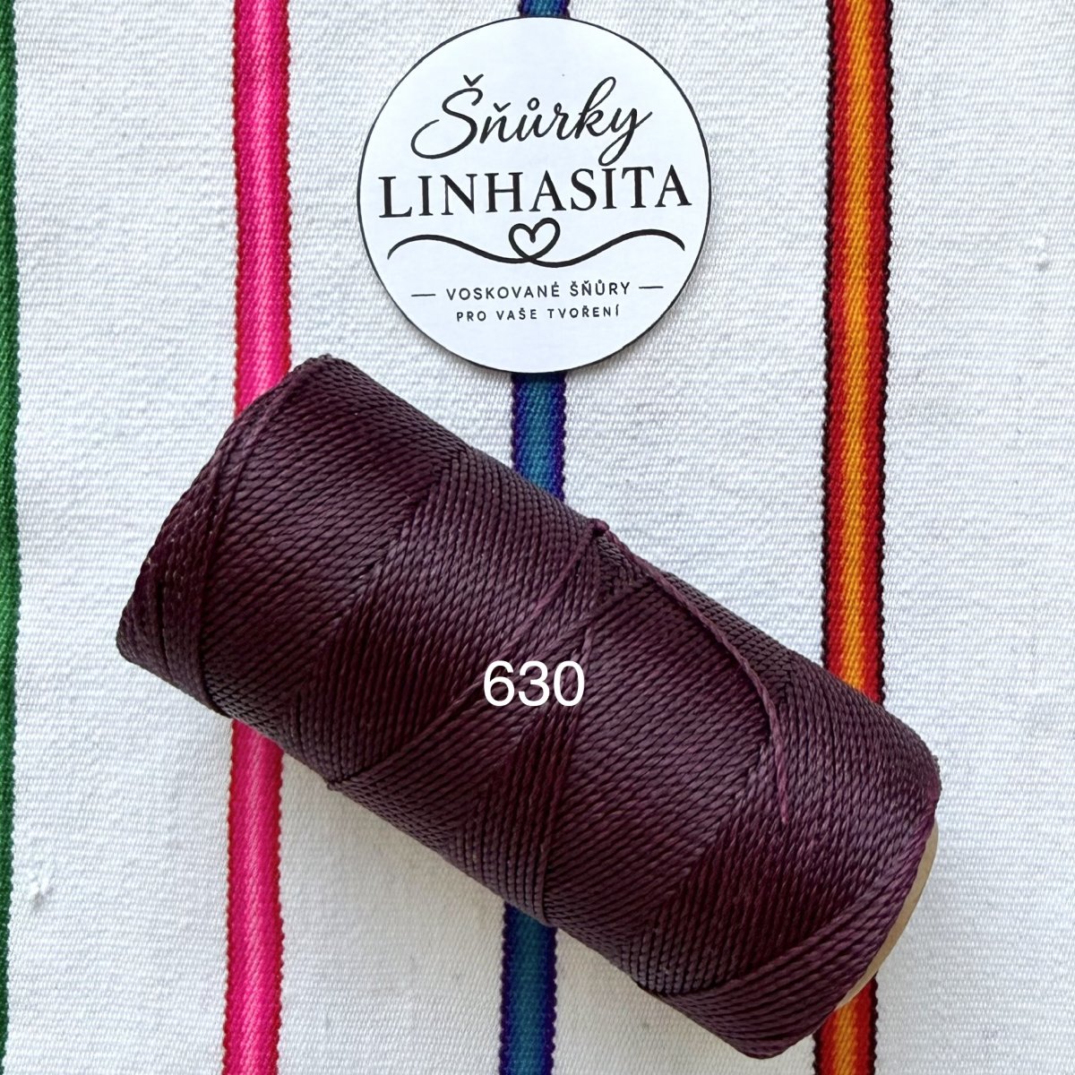 Linhasita 1 mm 630 celá cívka (tmavě vínová)