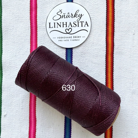 Linhasita 1 mm 630 celá cívka (tmavě vínová)
