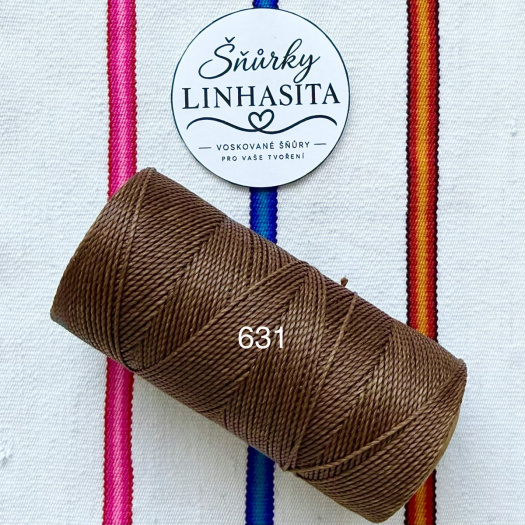 Linhasita 1 mm 631 celá cívka (středně hnědá)