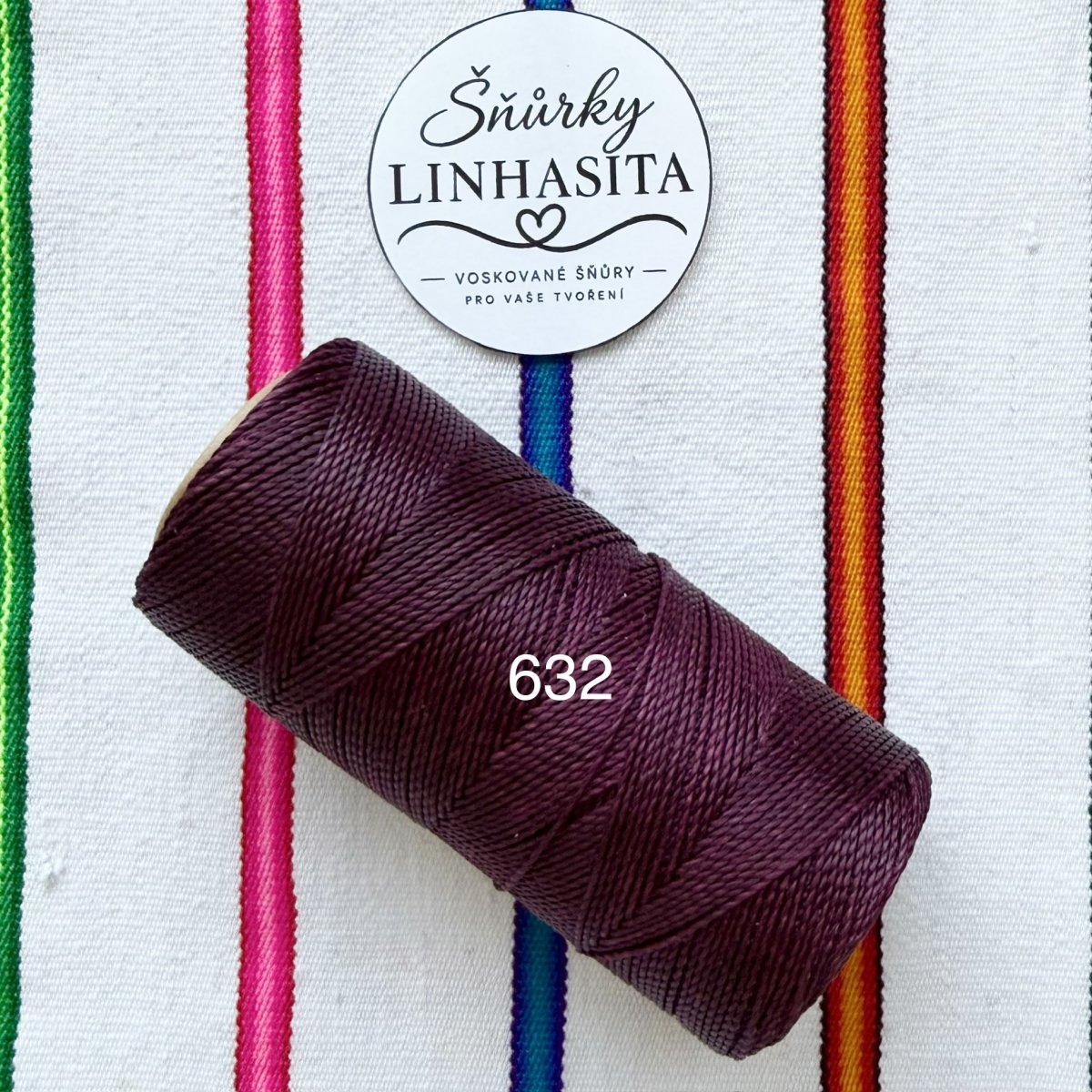 Linhasita 1 mm 632 celá cívka (tmavě vínová)