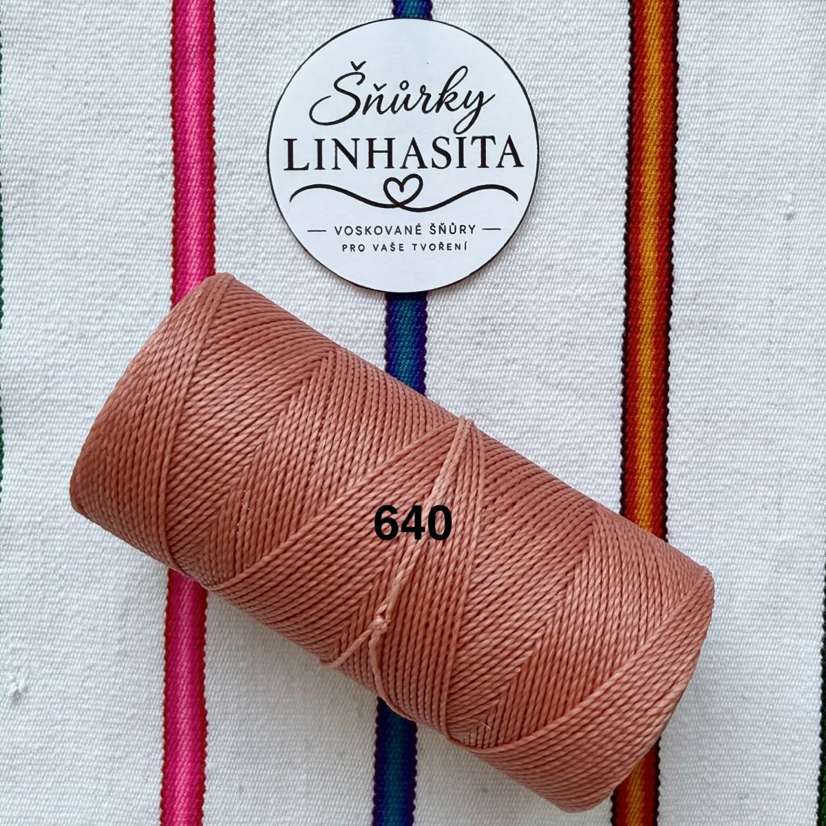 Linhasita 1 mm 640 celá cívka (lososová)