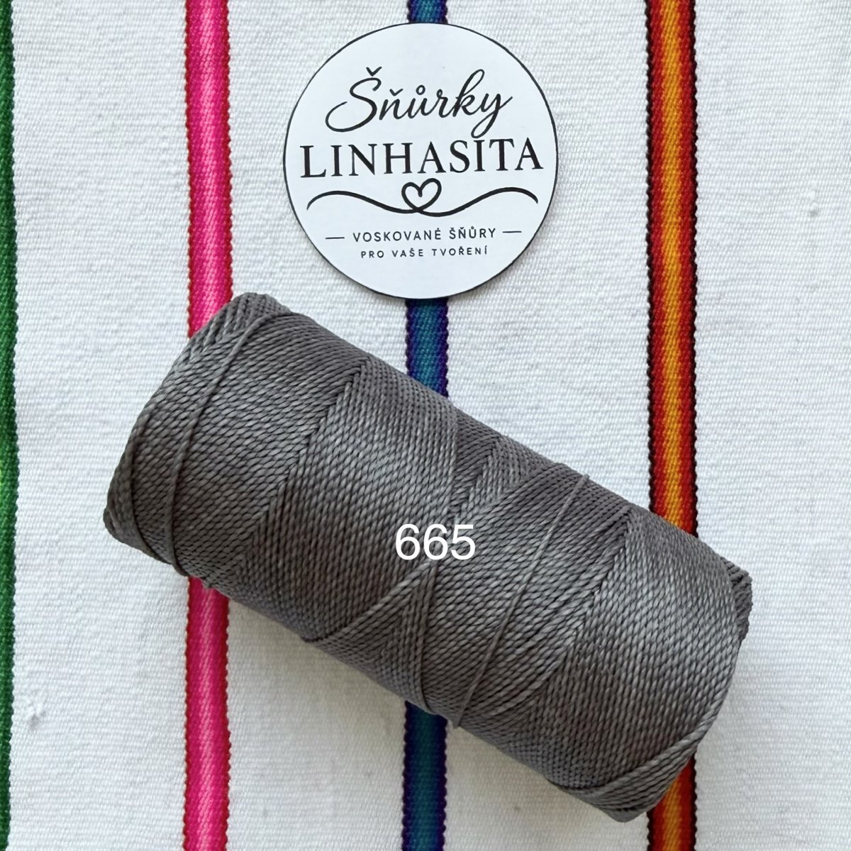 Linhasita 1 mm 665 celá cívka (šedá)
