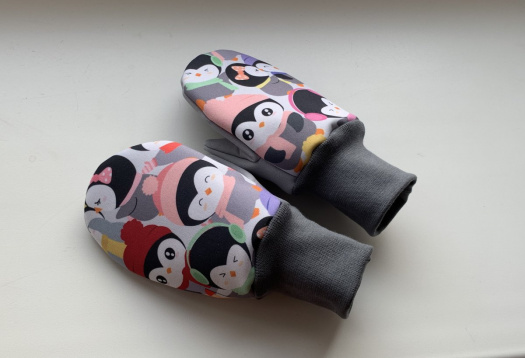 Softshellové rukavice- tučňáci