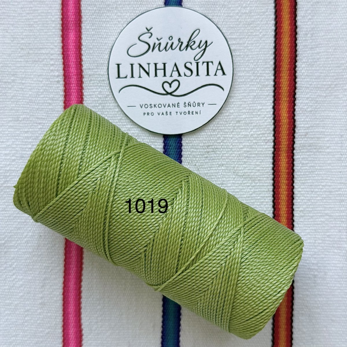 Linhasita 1 mm 1019 celá cívka (jemně zelená)