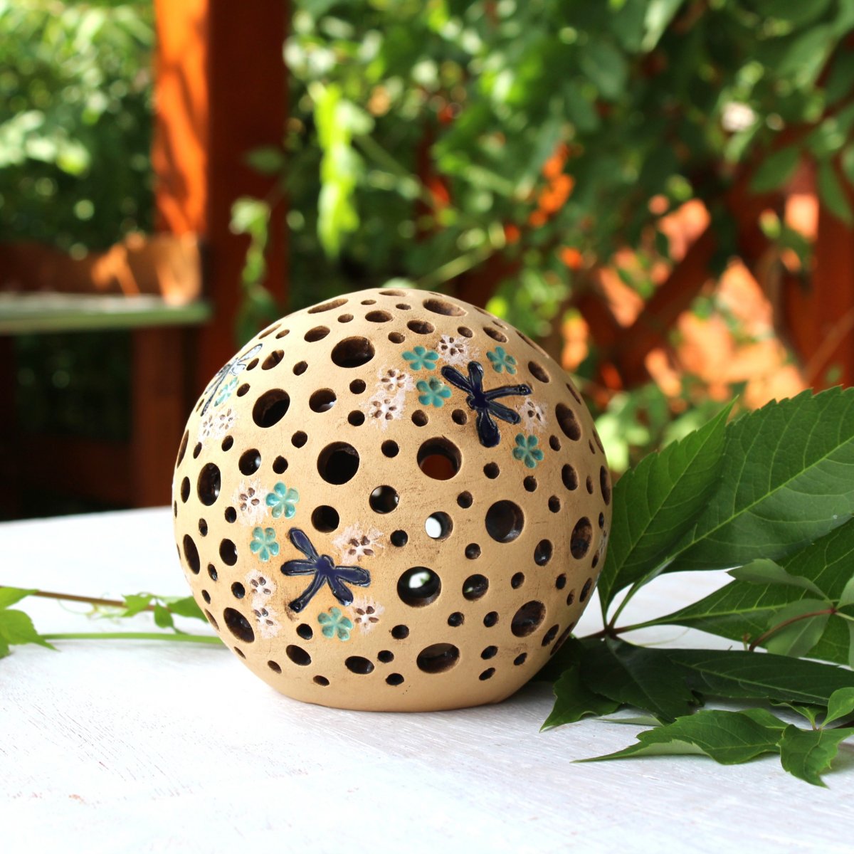 Svítící květovaná koule - vážky - 50.