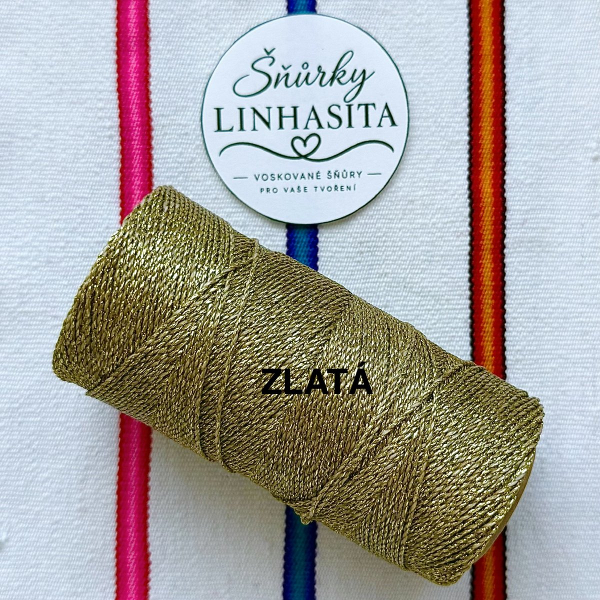 Linhasita 1 mm OURO celá cívka (zlatá)