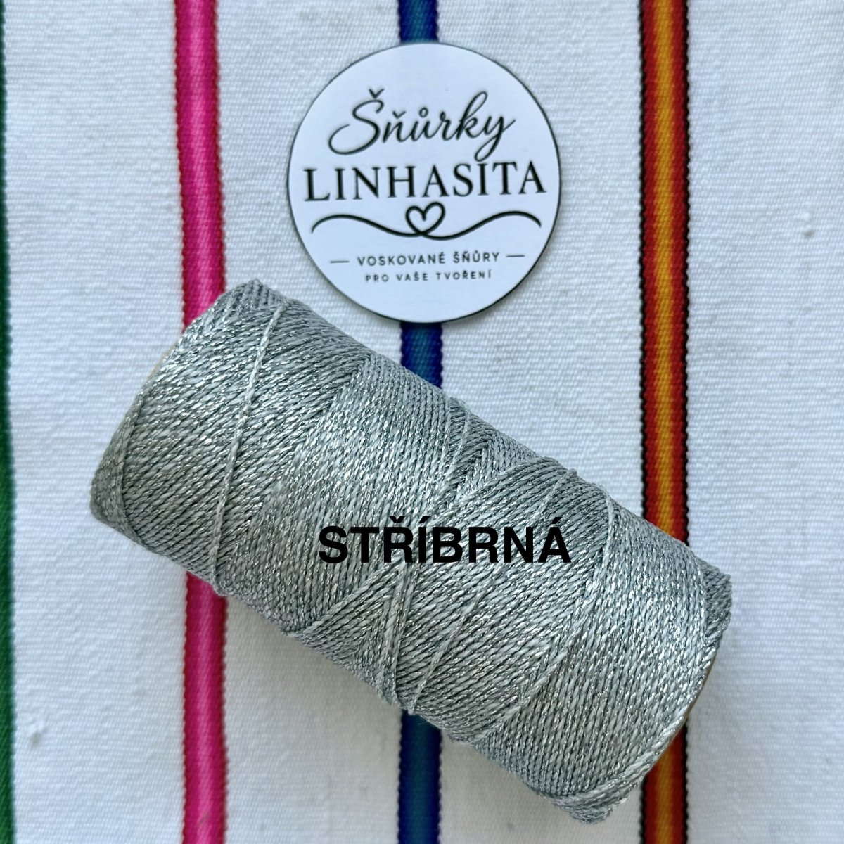Linhasita 1 mm PRATA celá cívka (stříbrná)