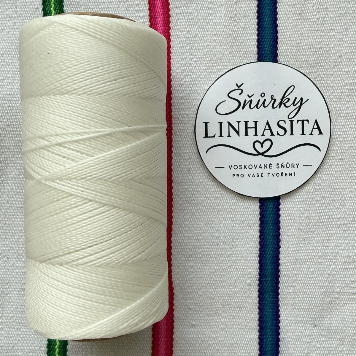 Linhasita 0,5 mm NATURAL celá cívka (smetanová)