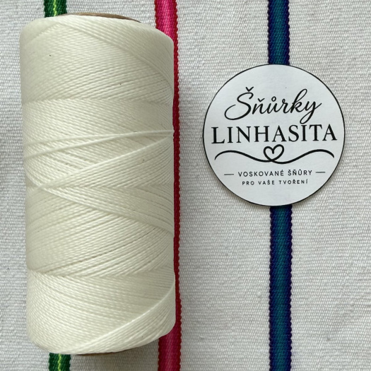 Linhasita 0,5 mm NATURAL celá cívka (smetanová)