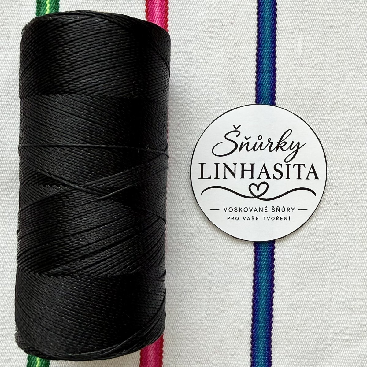 Linhasita 0,75 mm PRETO celá cívka (černá)