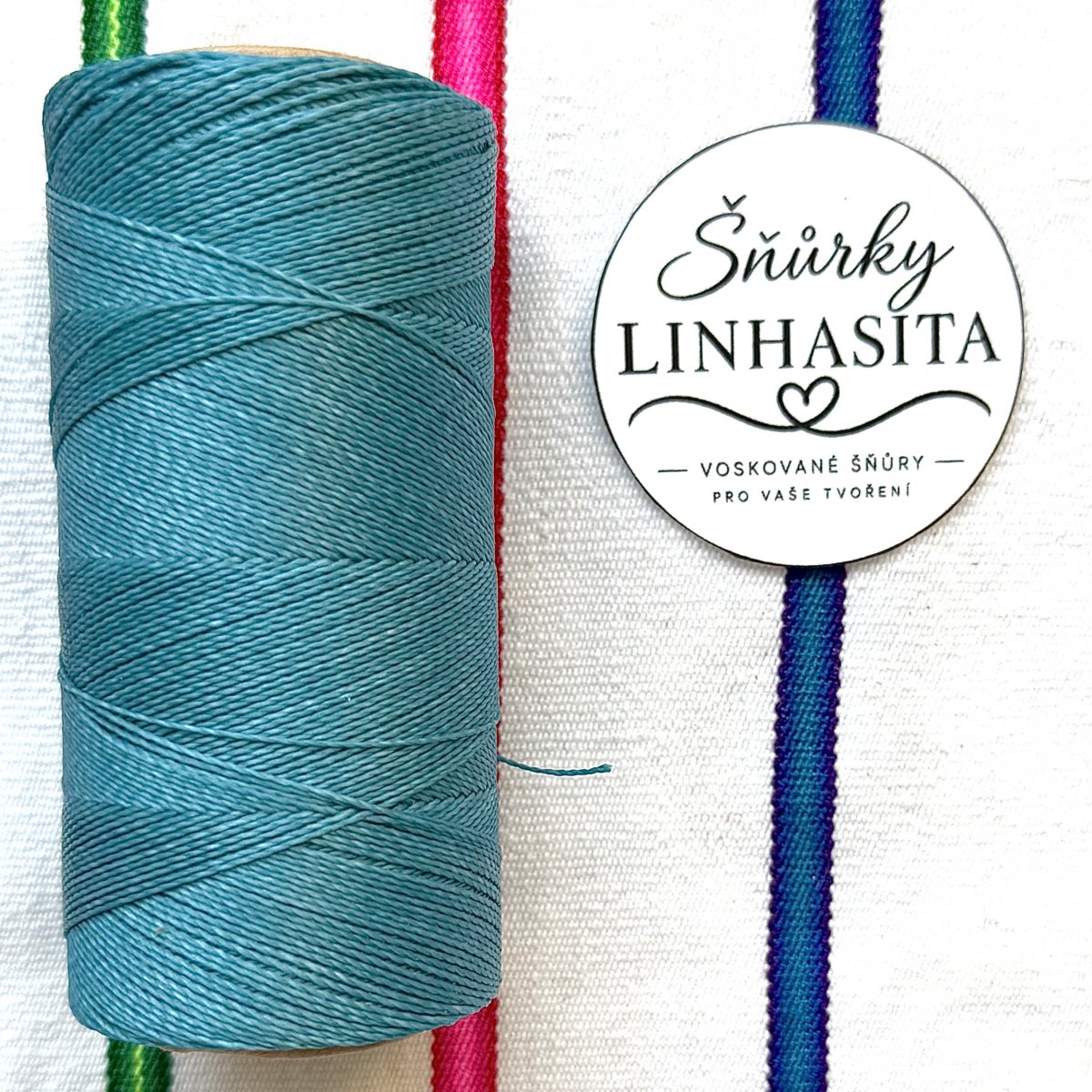 Linhasita 0,5 mm 229 celá cívka (tyrkysová)