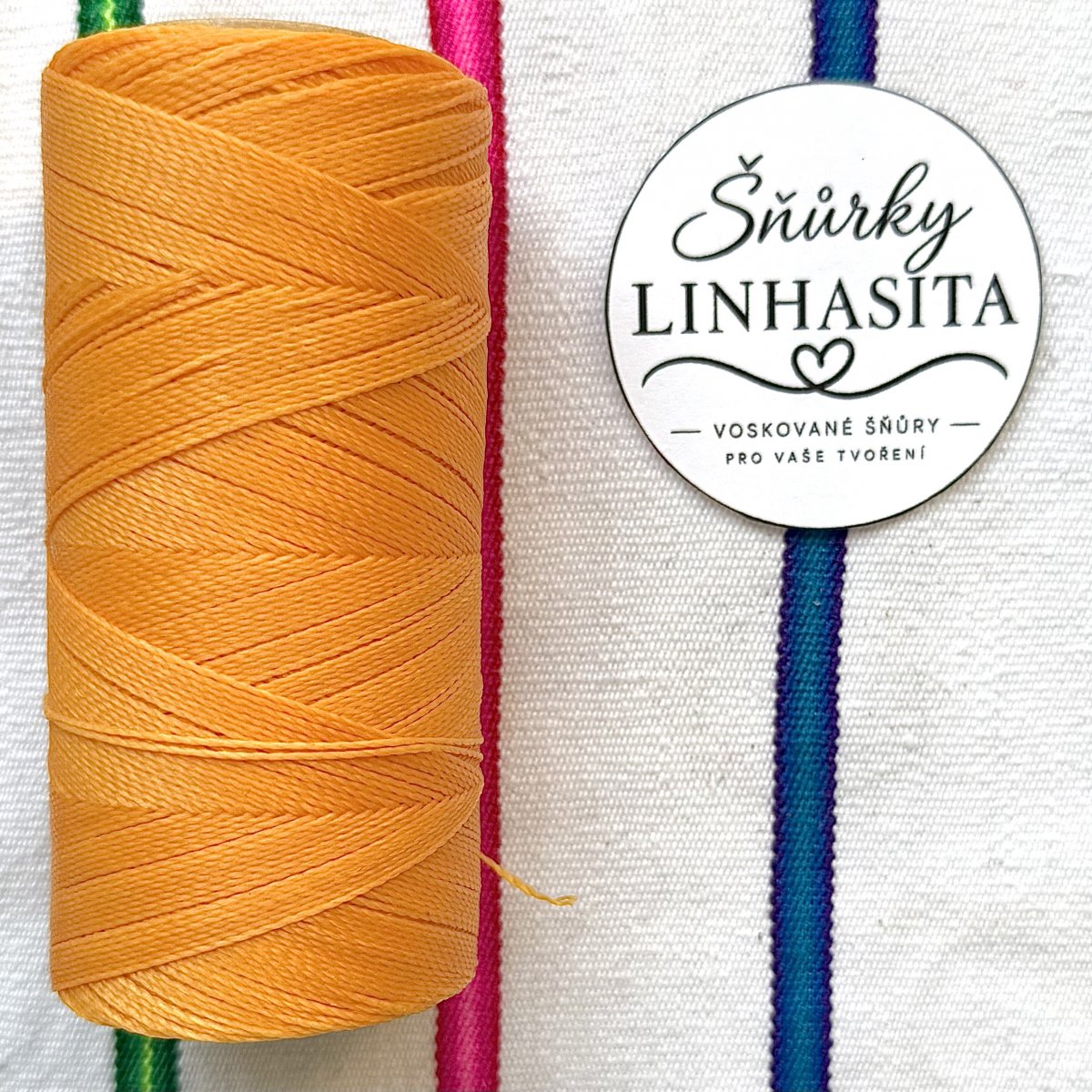 Linhasita 0,75 mm 274 celá cívka (oranžově žlutá)