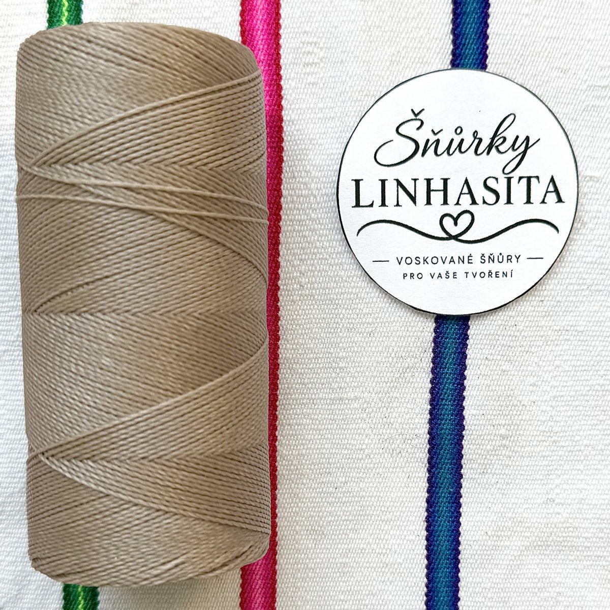 Linhasita 0,5 mm 531 celá cívka (tmavě béžová)