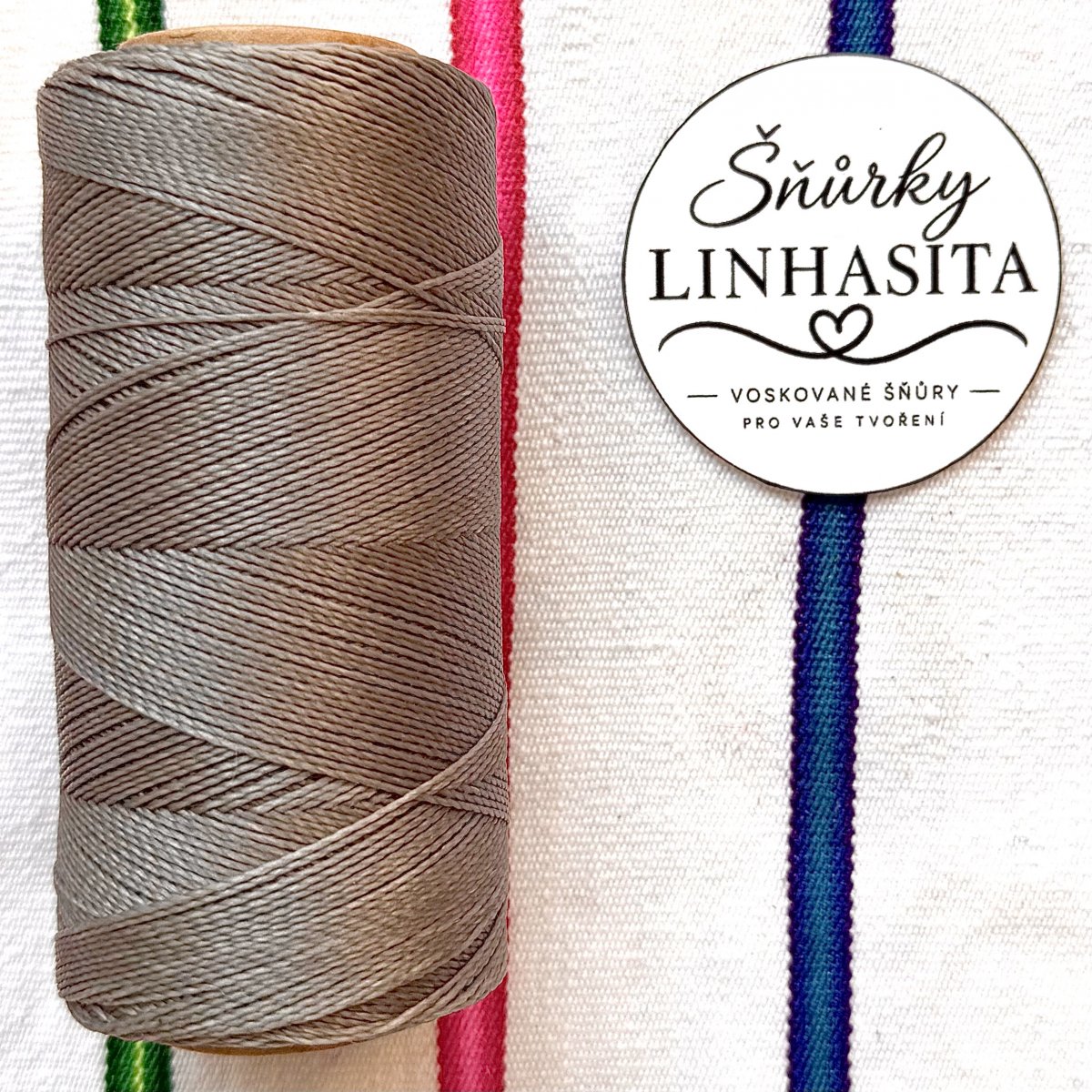 Linhasita 0,75 mm 366 celá cívka (jemně hnědá)