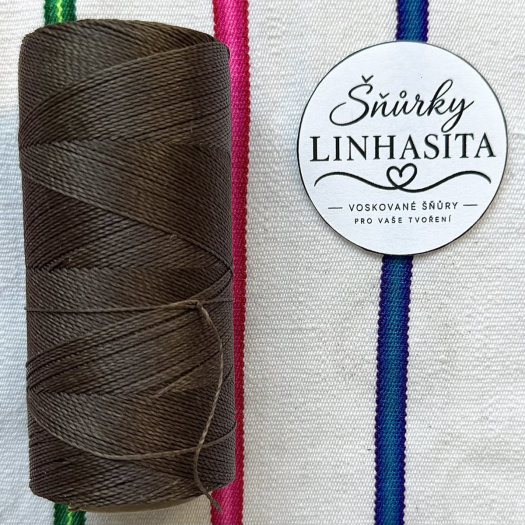 Linhasita 0,5 mm 844 celá cívka (tmavá hnědá)