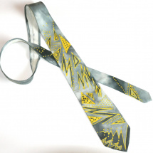 Hedvábná kravata: Klikyháky žluté