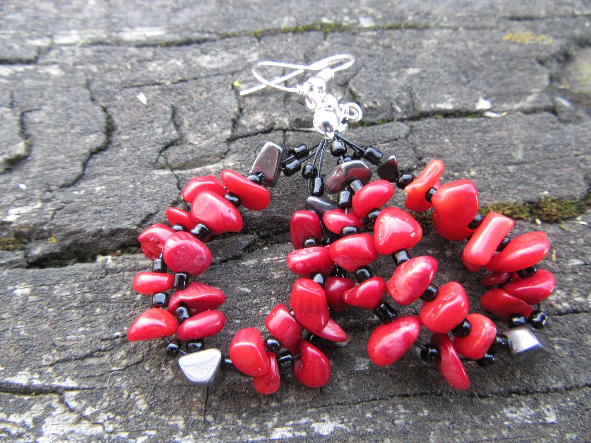 Náušnice z korálu