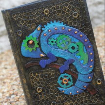 Steampunk deník chameleon