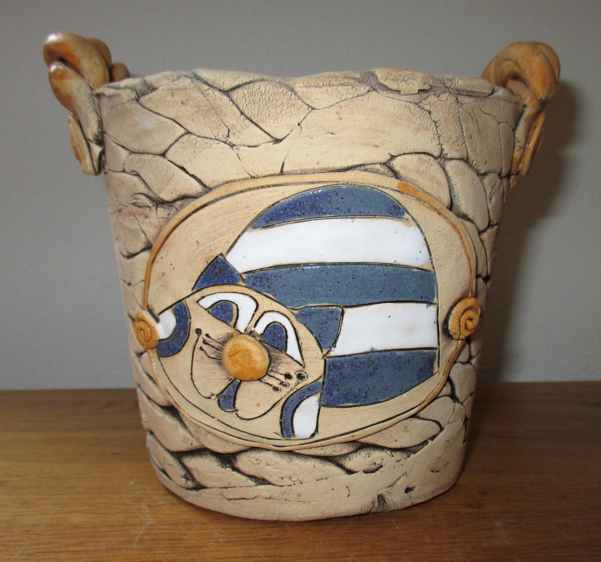 AKCE - Pletený obal na květináč - Kočka