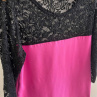 Dámské pink triko s krajkou S/M,M/L