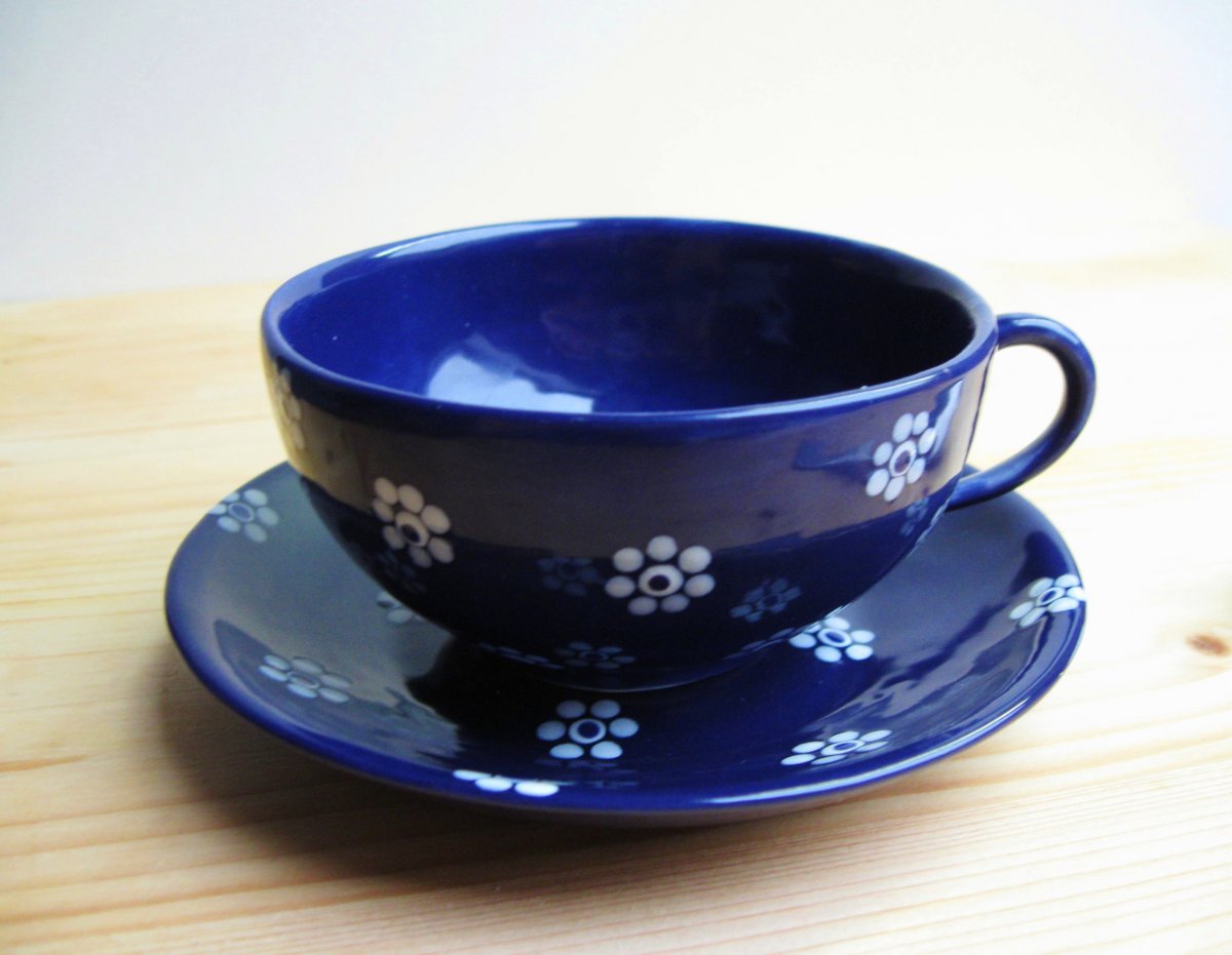 Modrotisk - keramický šálek