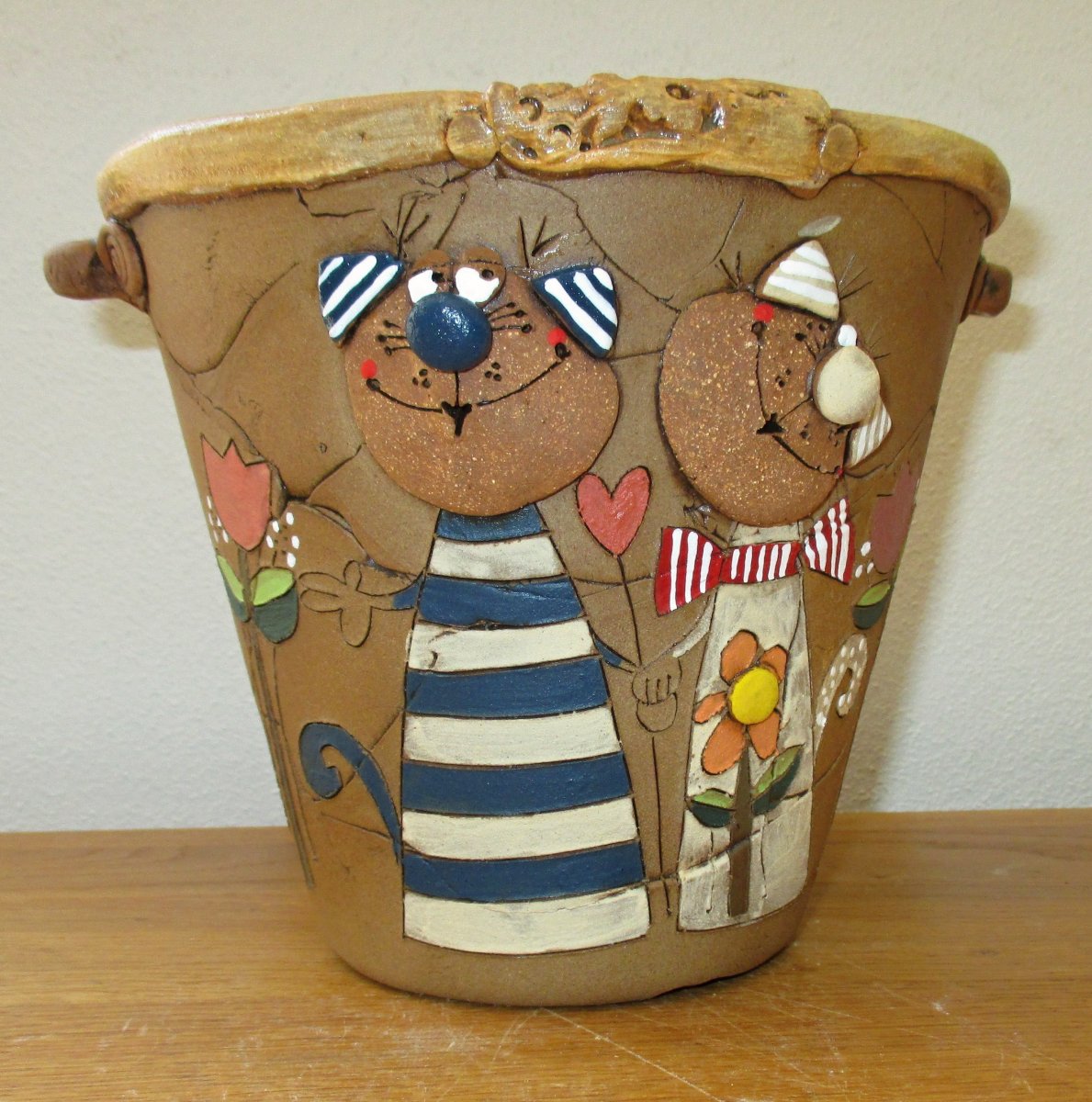 Obal na květináč - Kočky