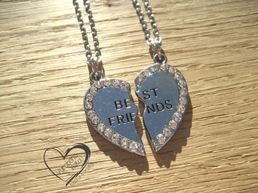 Řetízek - řetízky - rozpůlené srdce - best friends