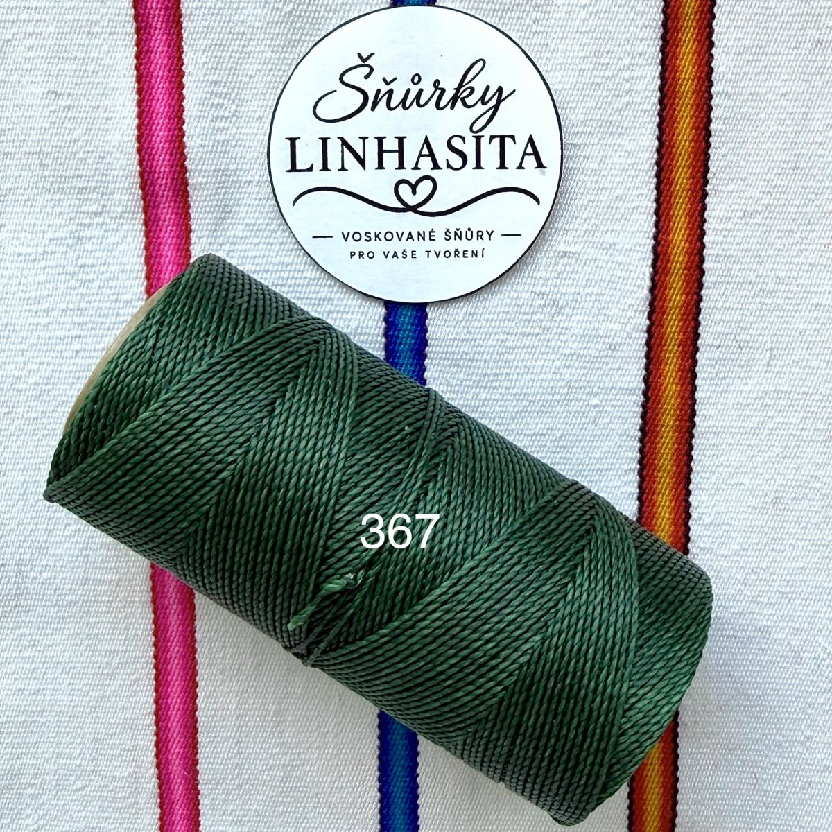 Linhasita 1 mm 367 celá cívka (lahvově zelená)