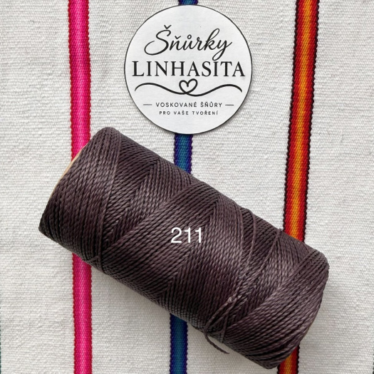 Linhasita 1 mm 211 celá cívka (fialově šedá)