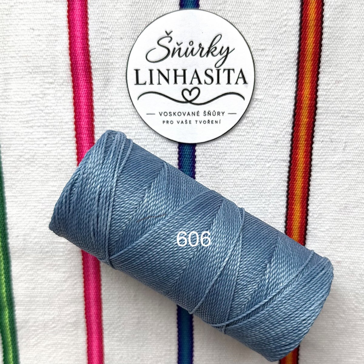 Linhasita 1 mm 606 celá cívka (světlá modrá)