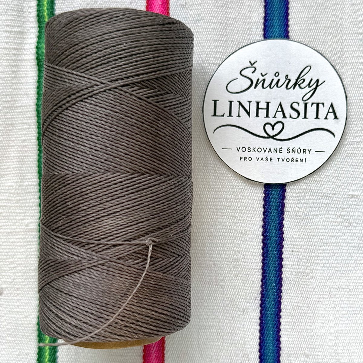 Linhasita 0,75 mm 207 celá cívka (šedivě hnědá)