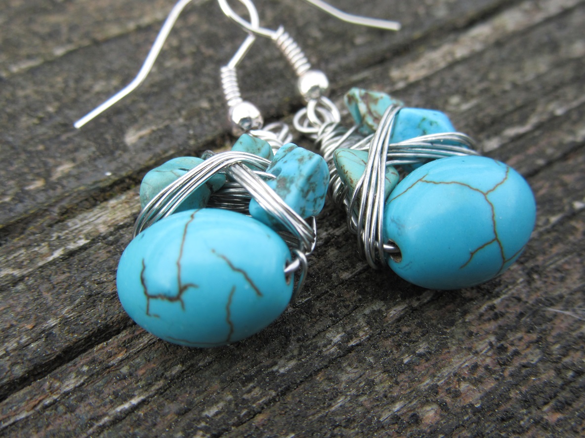 Náušnice z tyrkenitu