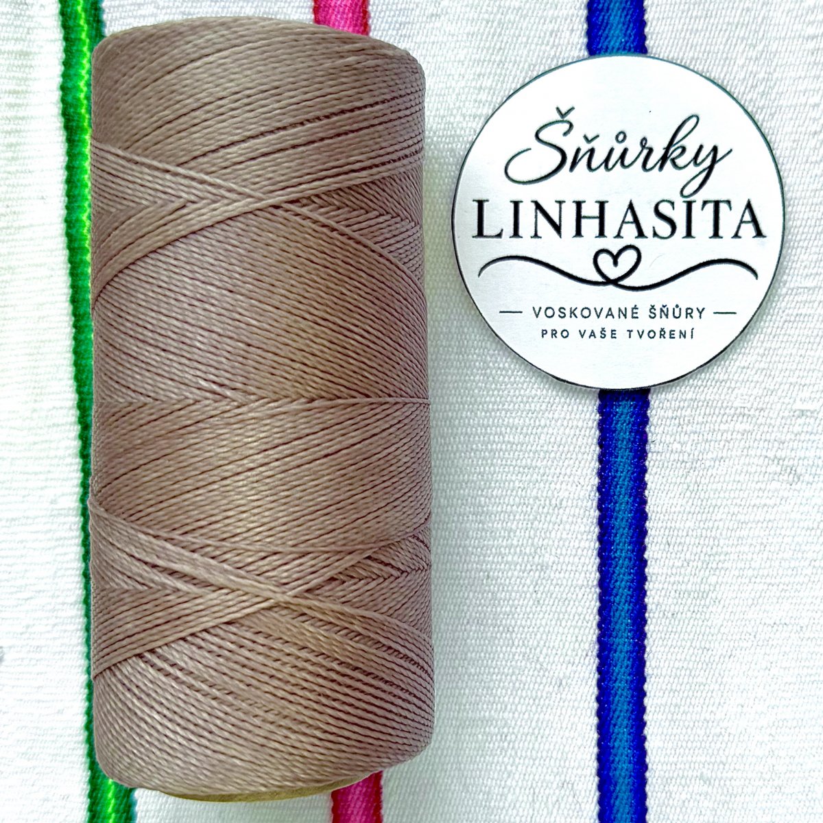 Linhasita 0,75 mm 214 celá cívka (světlá hnědá)
