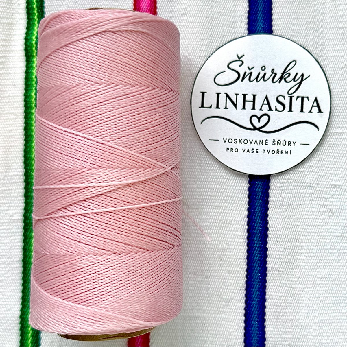 Linhasita 0,75 mm 324 celá cívka (teple růžová)