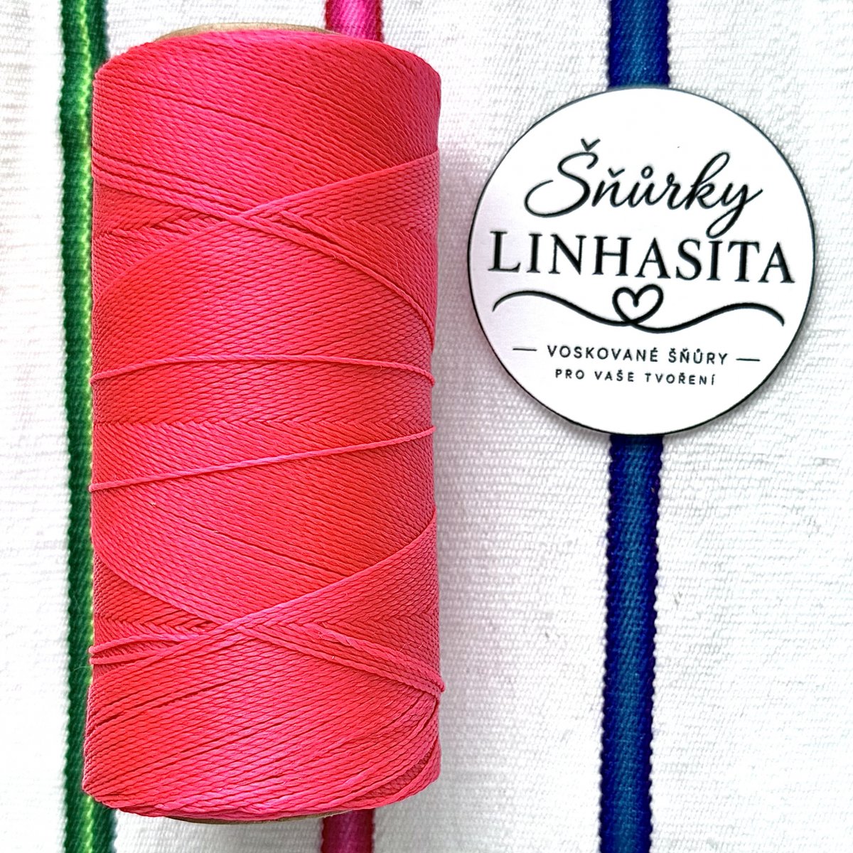 Linhasita 0,5 mm 328 celá cívka (neonově růžová)
