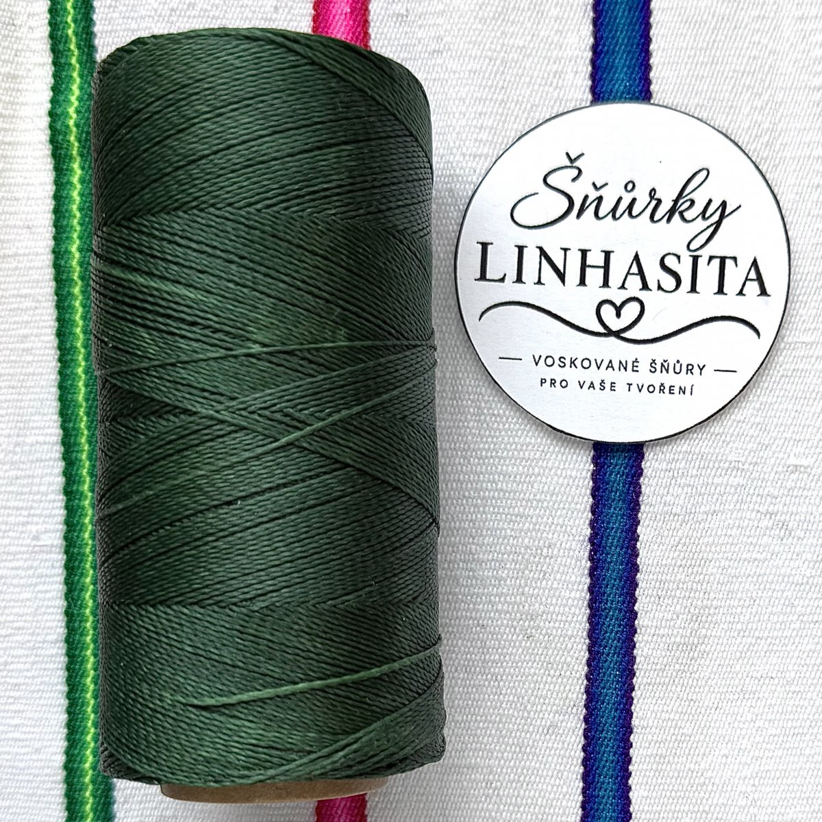 Linhasita 0,5 mm 367 celá cívka (tmavá zelená)