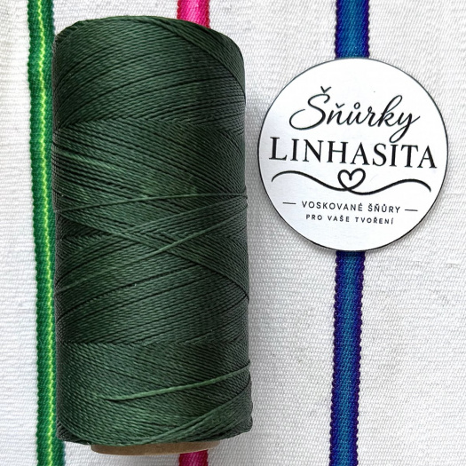 Linhasita 0,5 mm 367 celá cívka (tmavá zelená)