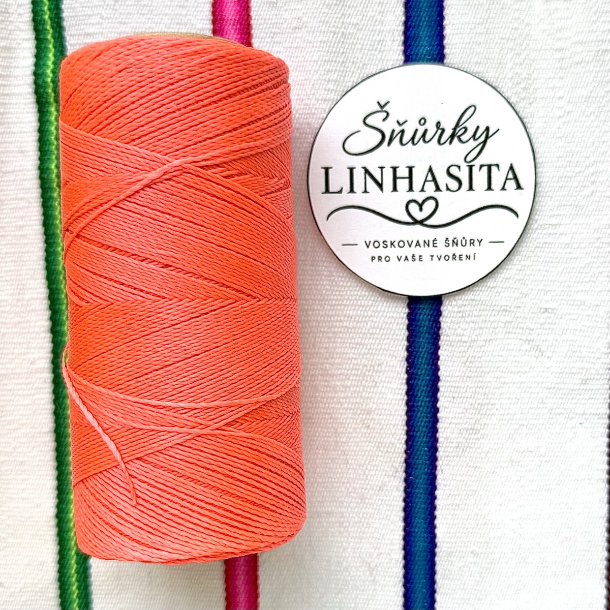 Linhasita 0,5 mm 394 celá cívka (neonově korálová)