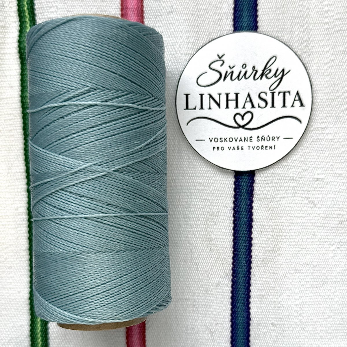 Linhasita 0,75 mm 549 celá cívka (bledá tyrkysová)
