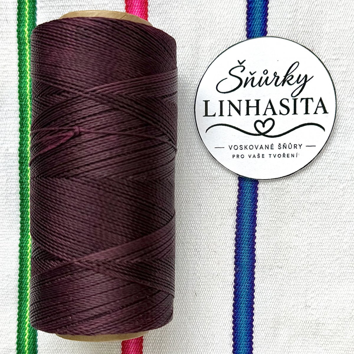 Linhasita 0,75 mm 630 celá cívka (tmavě vínová)