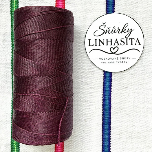 Linhasita 0,75 mm 632 celá cívka (tmavě vínová)