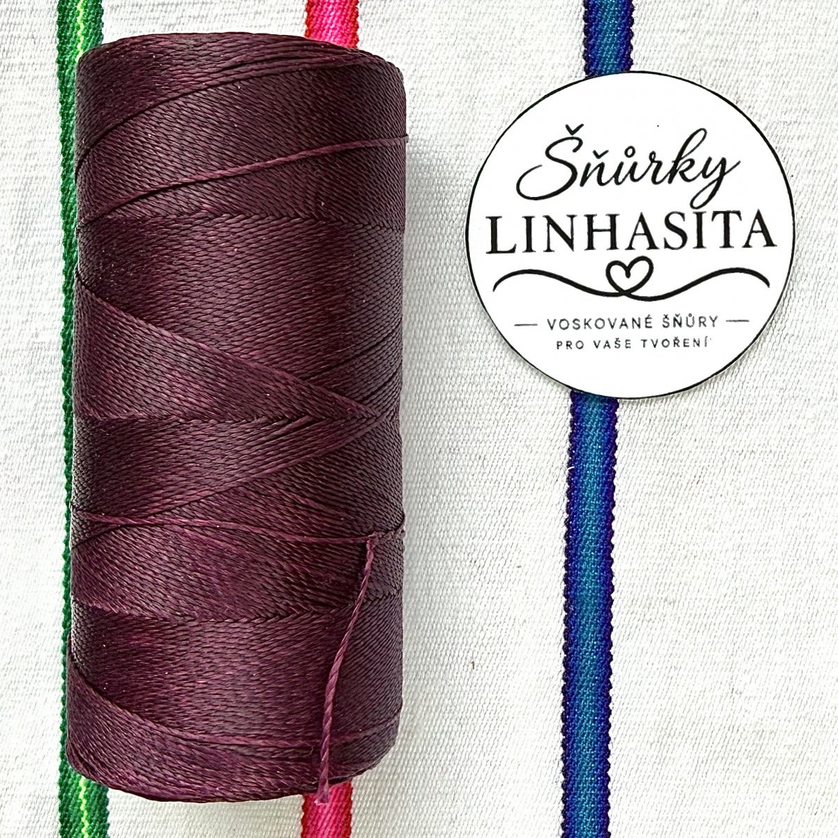 Linhasita 0,5 mm 632 celá cívka (tmavě purpurová)
