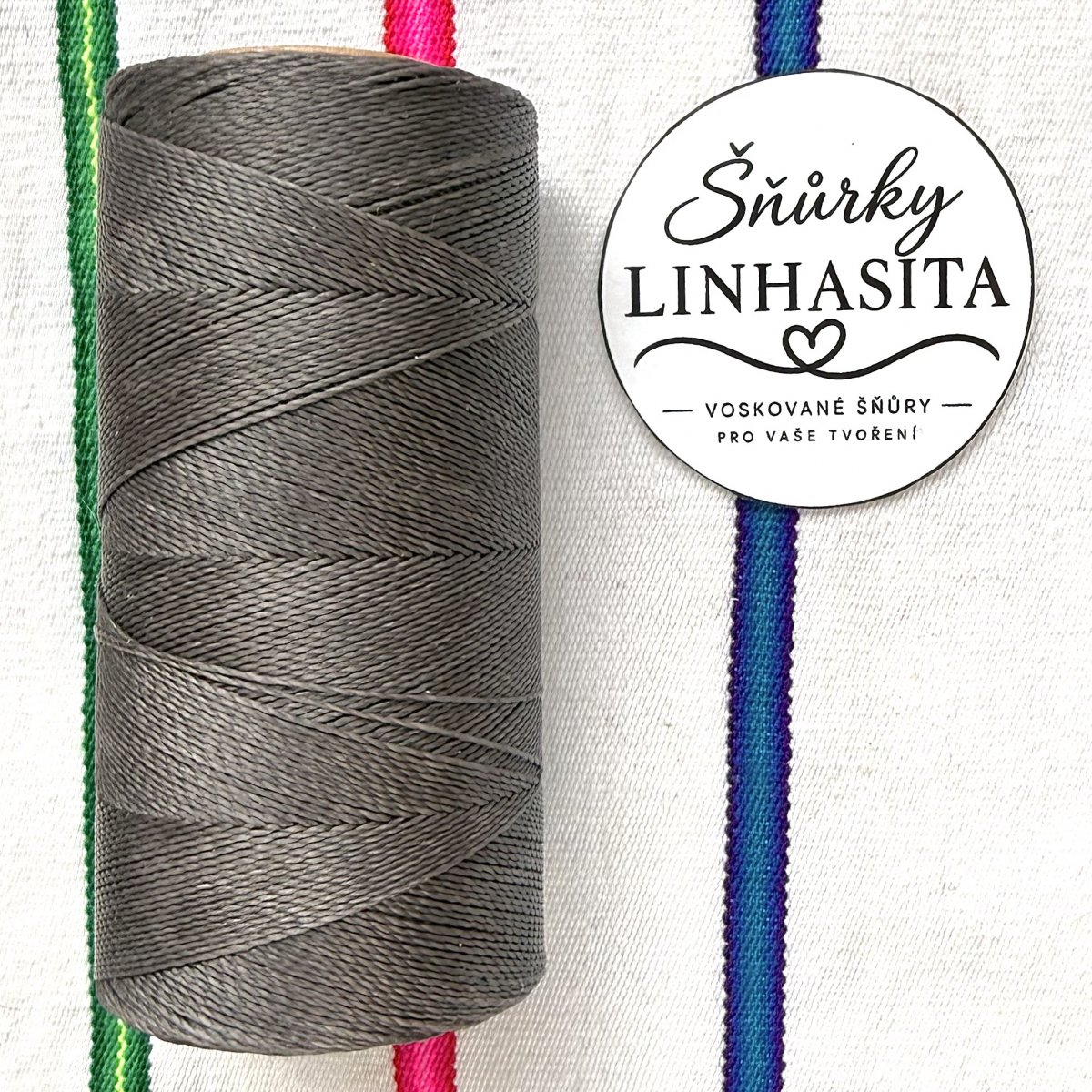 Linhasita 0,5 mm 665 celá cívka (teple šedá)