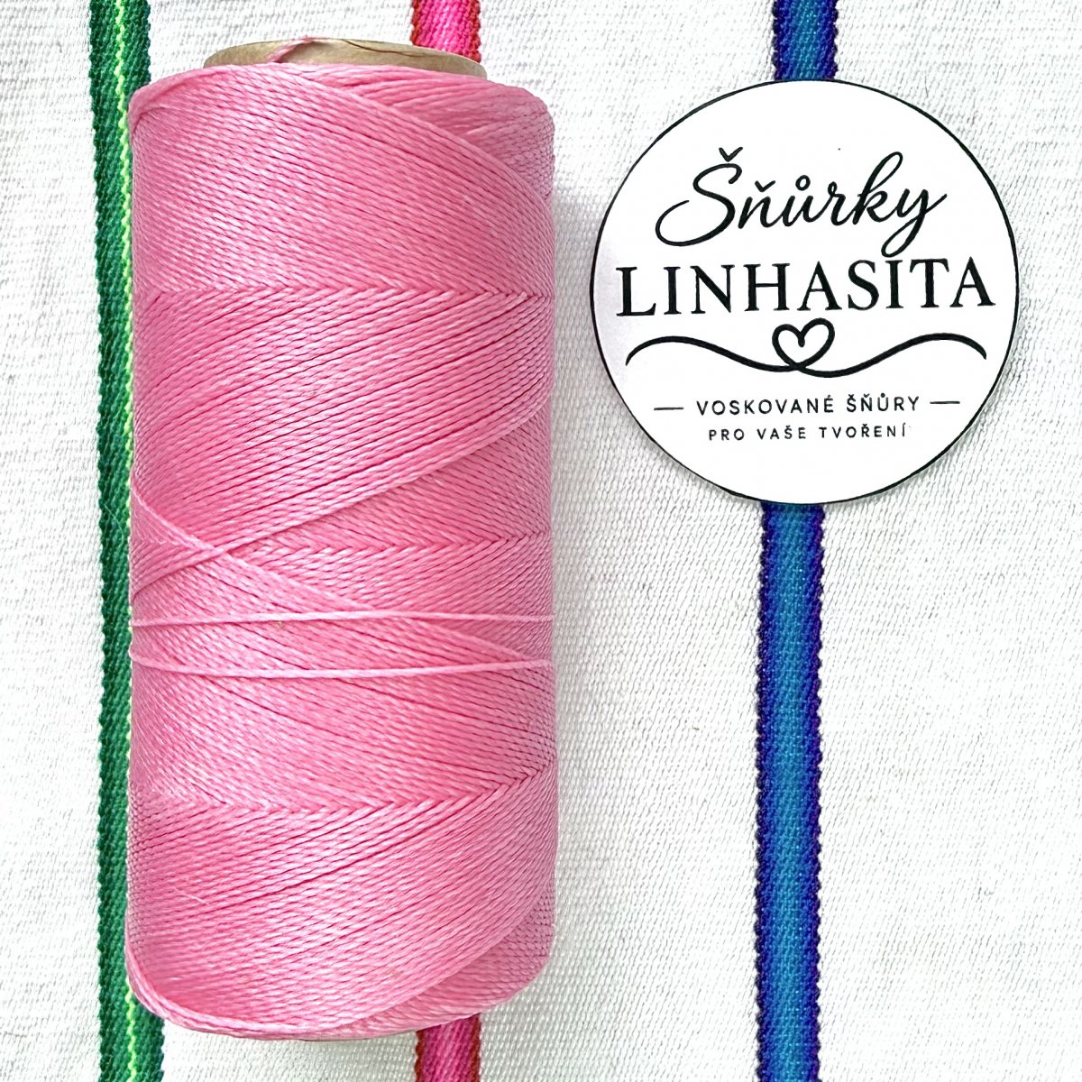 Linhasita 0,75 mm 915 celá cívka (jemně růžová)